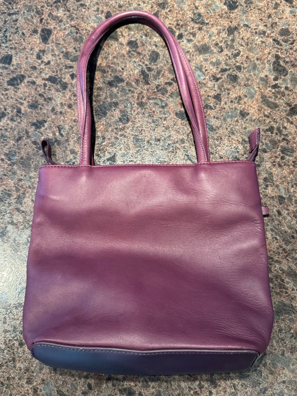 Great American Leatherworks Purple Leather Shoulder Bag